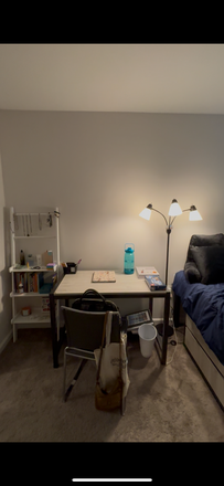 Bedroom desk (decor not included) - Rivers Walk Apartment