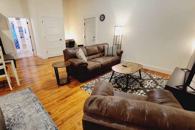 open floor plan allows for spacious living area - Large Furnished Studio Apt Downtown Lynchburg
