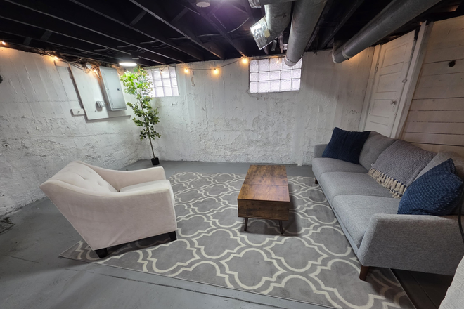 Common space in Basement - 3552 Woodburn Ave — Rooms for Rent, Newly Renovated, 1 Block from  Xavier