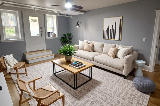 living room - Renovated garden level Coolidge Corner 2 bed - landlord pays the fee