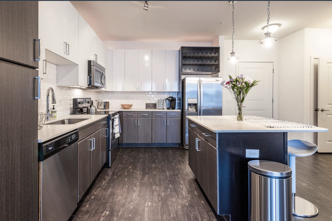 Living room, more pictures are available on the Station R website. - Station R Apartments