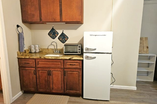 Kitchenette - 2bed, 1bath w/ double vanity, in unit laundry, kitchenette, walking trails House