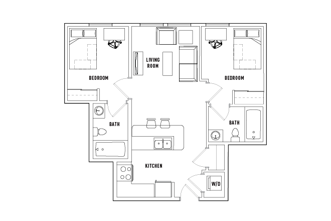 Own bedroom and bathroom, furnished layout with dryer and washer, modern kitchen, - Spacious & Modern Apartment at 1200 W Marshall St - Steps from VCU Campus in Heart of Carver