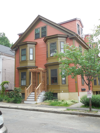 Street view of house exterior - Light-filled Cambridge 1 BR in well maintained owner occupied home, available May 1.