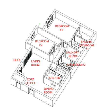 Floor Plan - Beautiful 2BR/2BA Condo with Private Green Views | Pool | Near Princeton & Rutgers