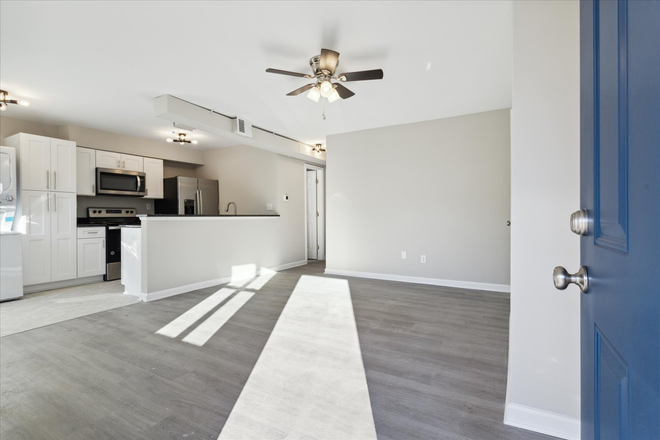 living area - Newly renovated 2-bedroom 1 bath unit, granite, stainless steel appliances, washer/dryer, heat pump Apartments