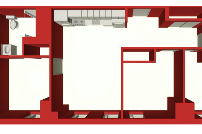 layout - One Western Ave - one room in 3b/2b Apartments