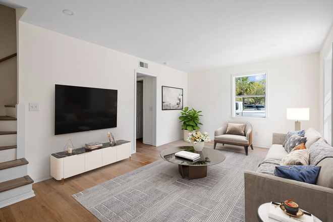 Living Room - 3 Bedroom 2.5 bath with Office and Private backyard Townhome