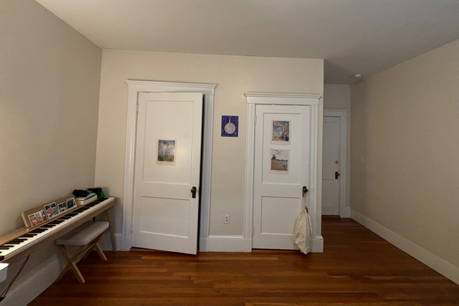 Closet view - Large light filled bedroom (1/4) at Packards Corner Apartments