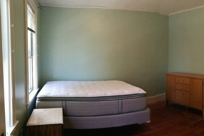 Bedroom, bed and blank wall - NO FEE 249 Boston Ave  LARGE Furnished Room in 5 bedroom, 1,300ft apartment - Close to Tufts Medfor