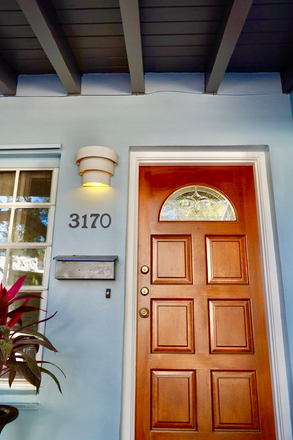 Front door - Single- Family Classic Grove Home for Rent, Close to campus, a block from Cocowalk,