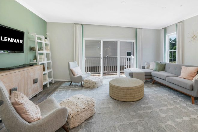 Living Room next to the kitchen - Luxury, modern, new townhouse (4-bedroom, 4.5 Bath, 2500sqrt, 4-level, 2-car garage)