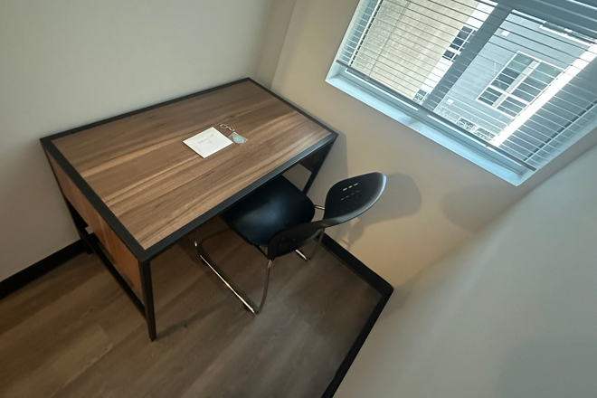Desk Area - Midtown Apartments Studio Apartment (S3) Floorplan, Across the Street from Campus and Midtown