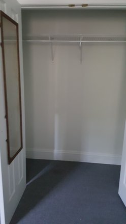 Closet door open - Room in private residence close to campus. House