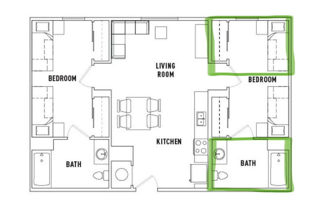 rooms subletting - Plaza Verde 2 (2 Bed, 2 Bath Shared E) Apartments