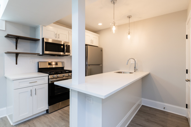 Call NOW for showings! 617-236-8600 - HAVRE ST - *9/1/2026* GRDN LVL LUXURY RENOVATED 2BR NEAR MBTA BLUE LINE W/ IN UNIT LNDRY, 2 BATHS! Apartments