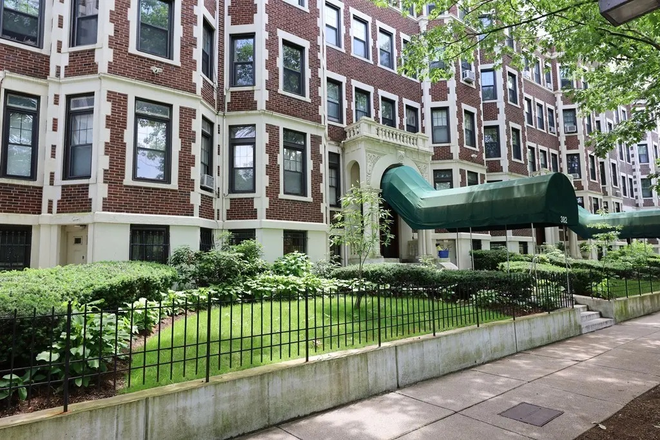 Outside street view (interior photos available on request) - FURNISHED STUDIO — 689 SQ FT — LONGWOOD / BROOKLINE BORDER Condo