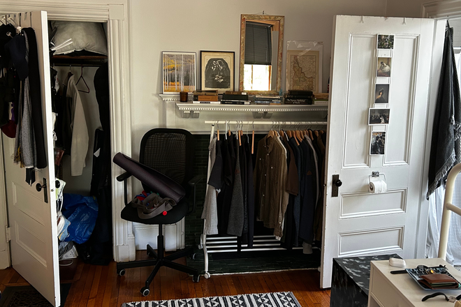 Closet space/fireplace - Porter Square Studio Apartments