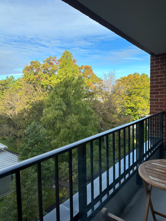 Balcony view from bedroom - One bedroom with beautiful HBS campus view Apartments