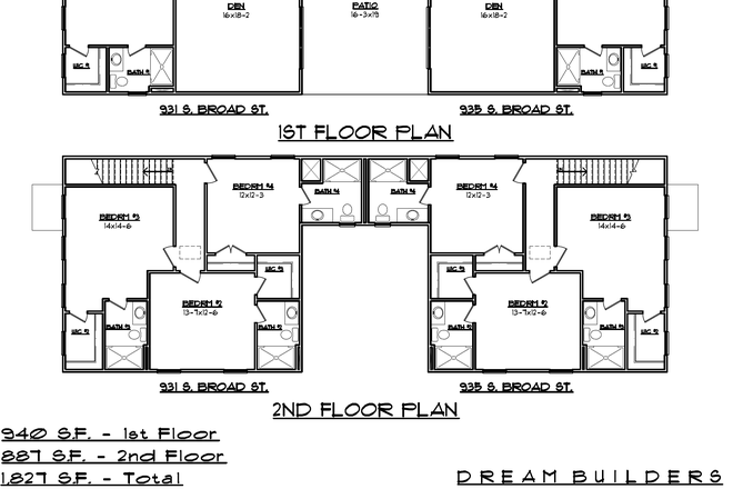 Floorplans - 935 South Broad Rental