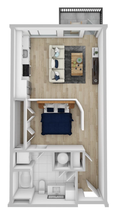 Layout - Westedge Apartment Complex 1bed/1bath
