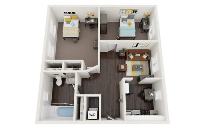 Floorplan of apartment - Towson Place Apartments 2 Bed/1 Bathroom Lease Takeover