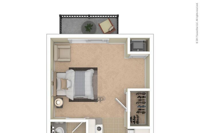 Floorplan - Flats at 4200 Private studio with huge balcony! Summer sublet Apartments