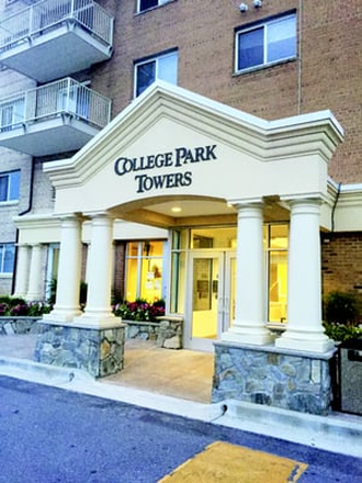Outside the Building - College Park Towers Apartments