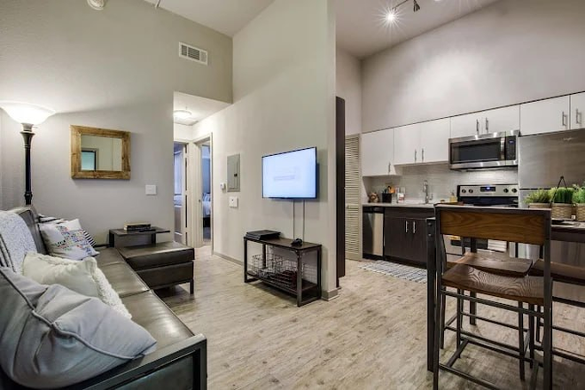 Living Room and Kitchen - 12 North Room Relet Apartments