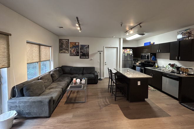 Living Room/Kitchen - Chauncey Square Apartments