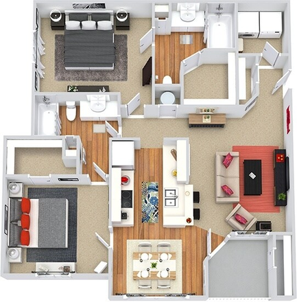Washington Floorplan; photos of unit can be found on [web address removed] - The Belmont Apartments