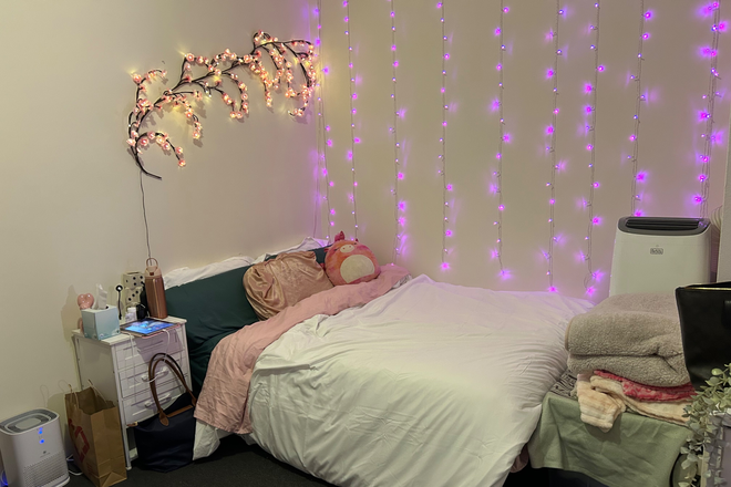 Bed and Air Conditioner Area - (Summer 2 Sublet) Spacious Columbus Ave Room, 5 min walk to campus right next to Carter Field