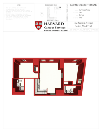 Floorplan - 2 Bedroom, 2 Bathroom apartment in One Western Avenue