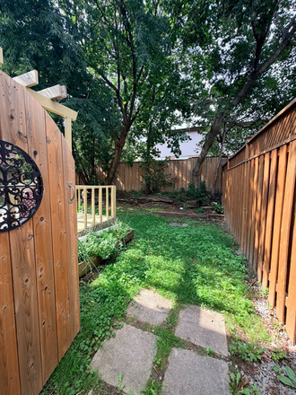 Backyard - A Bright,  Furnished Room; in a lovely quiet house, utilities and internet.