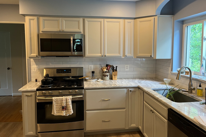 Kitchen (first view) - Right Next to Campus: Mostly Furnished 4 Bedroom Home