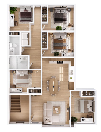 FLOORPLAN OF 236 FOSTER! - AVAILABLE TO SUBLET SPRING 2027 NEWLY RENOVATED ON FOSTER STREET