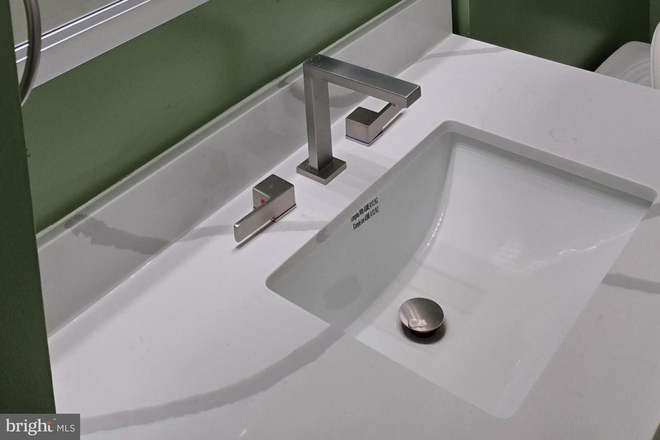 Master Bath Vanity in Calacatta quartz - ONE OF THE MOST SECURE BLDGS IN BMORE!