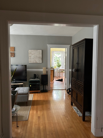 Living Room to Kitchen Hallway - 1 Private Bedroom in 2 BR Apt,  WALK TO HU, If Listed It's Available.
