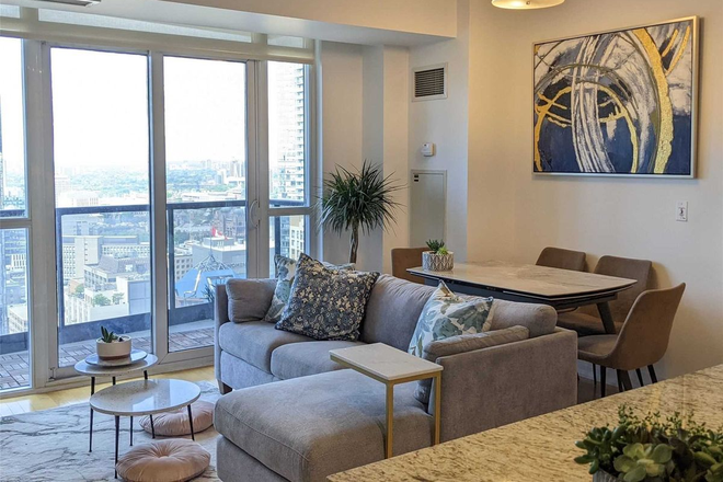 Living Room - High-Floor 2B/2B Premium Suite at Yonge & College – Parking & Locker Inc. Condo