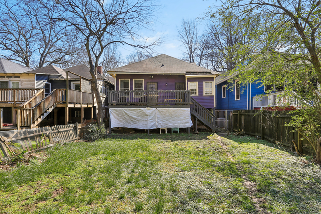 backyard - House located close to Emory and to Georgia State; walking distance to Marta