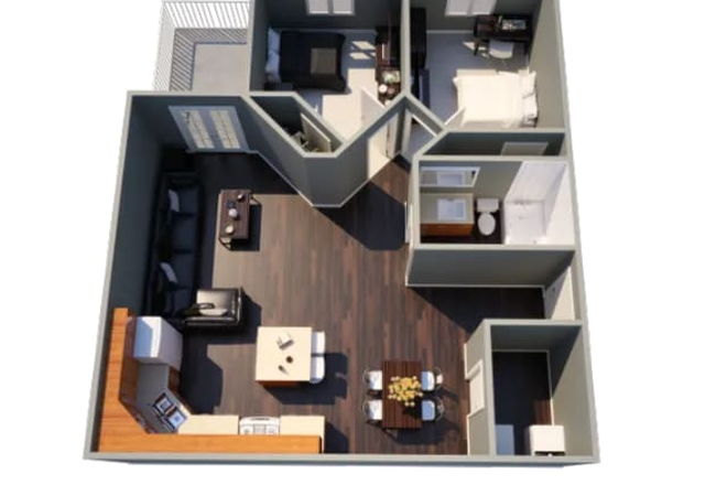 Floor plan - Village West (Relet Fall 25-26)