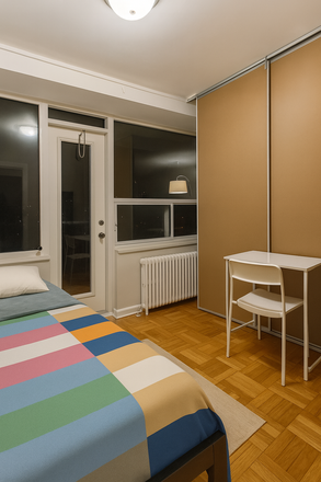 Bedroom A: $650 Flex room (Semi-Enclosed) with Single sized bed - (FOR FEMALE) Room for rent in a shared apartment at Thorncliffe Park Drive