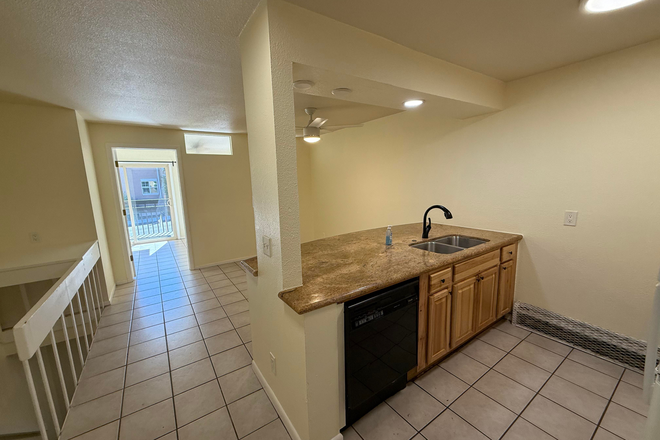 Open kitchen into living room - 1065 University Ave House