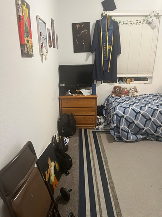 Bedroom view 1 - One room for rent close to campus Townhome