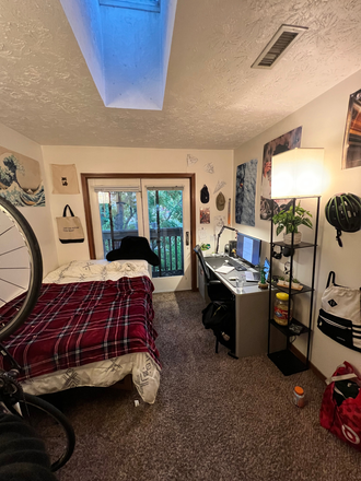 Bedroom view, can come with furniture or no furniture - Spring 2026 Sublease for Well-lit room with personal balcony + skylight Apartments