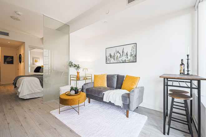 Living/ dining room - Fully Furnished & Equipped Stunning Jr. 1 bedroom