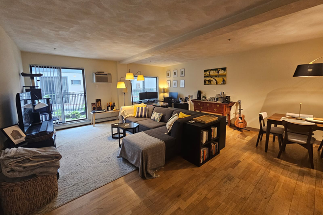 Open concept living/dinning room and office - Large 2BR in Davis Square, Steps to Red Line — Oct 1 Apartments