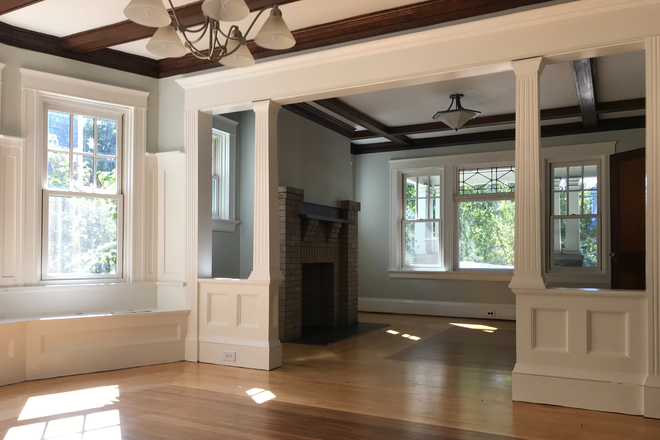 Dining Room to Living Room - Spacious 2 BR + Large Bonus Room, 1400 Sq Ft - 1.2 Miles from Brown Campus