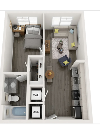 1 bedroom/1bathroom - Union Chapel Hill Apartments