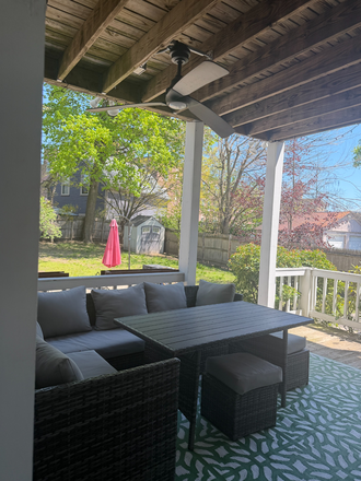 Back porch and yard - Fully Furnished 4-Bed West Medford Victorian Near Tufts & MBTA House